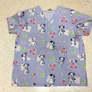 Dalmatians Puppies Scrub Top